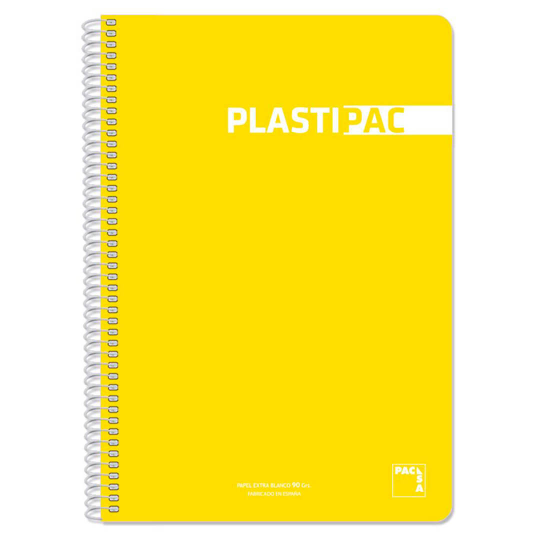 Cuaderno Plastipac Folio C4 80 hojas amarillo