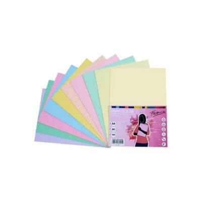 Pack 100 fulls paper color pastel A4 assortits