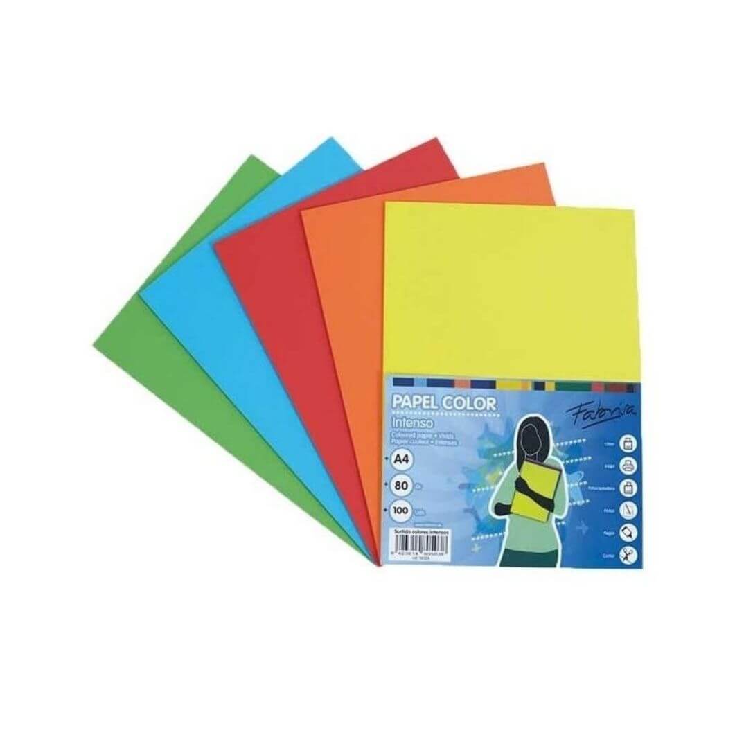 Paper 80g A4 100h assortit fort Fabrisa