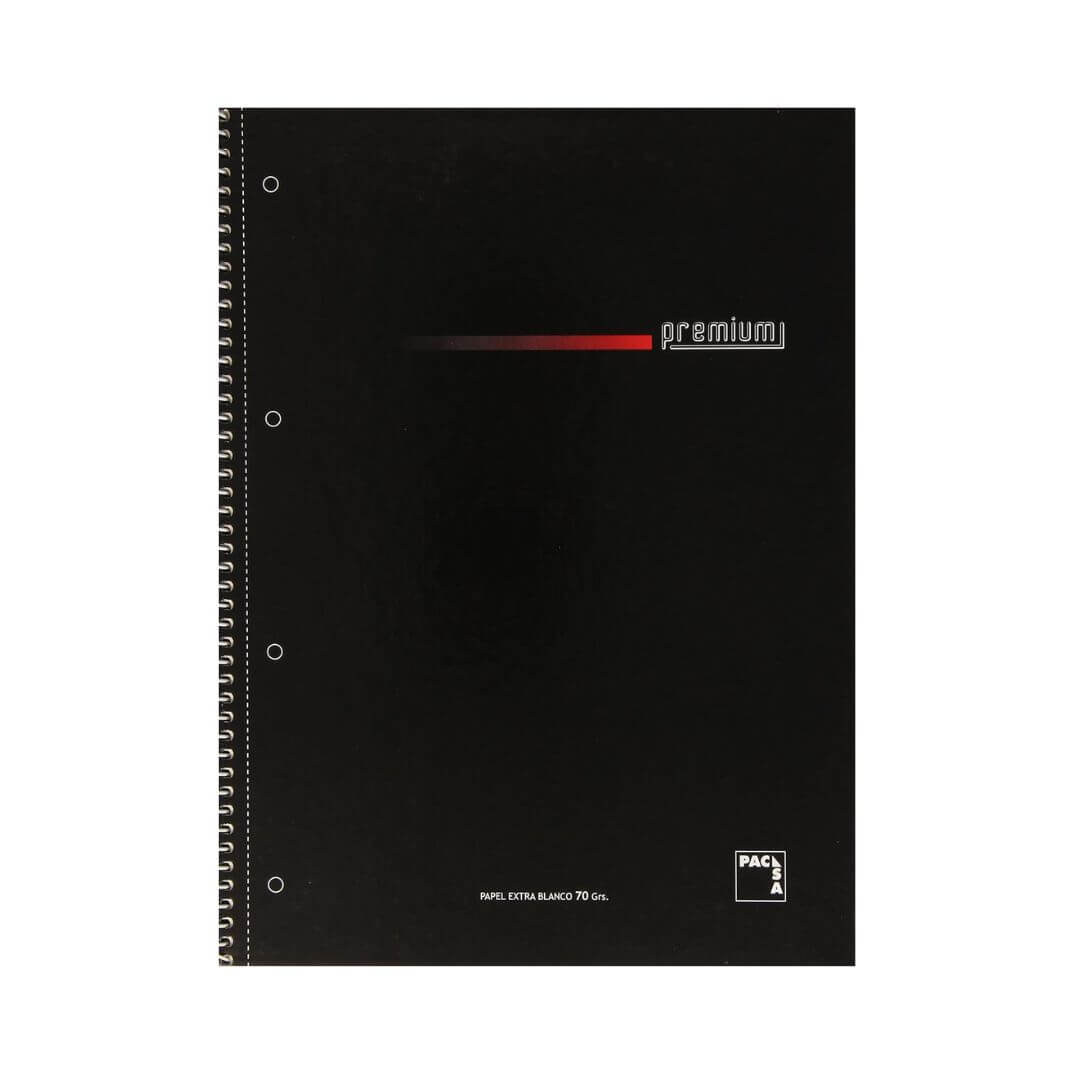 Cuaderno microperforado premium A4 negra C5 160h