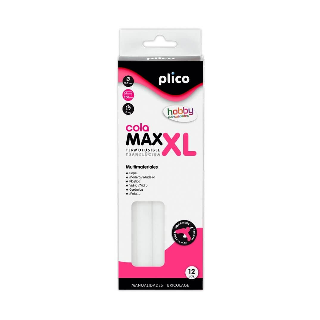 Blíster 12 barretas MAX-XL cola 11,5 mm x 200 mm