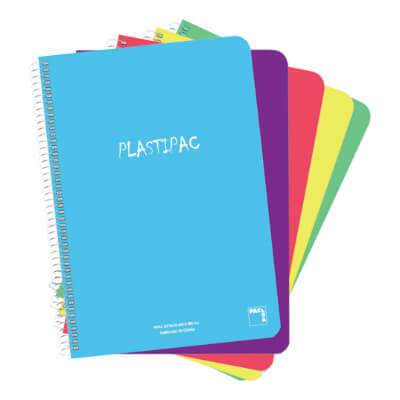 Cuaderno Plastipac Folio 90g C4 colores surtidos