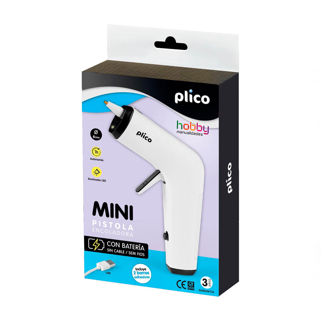 Pistola de cola Plico mini 10W amb batería
