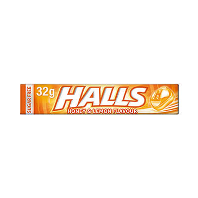 Caixa 20 paquets carmels Halls Cool Mel i Llimona