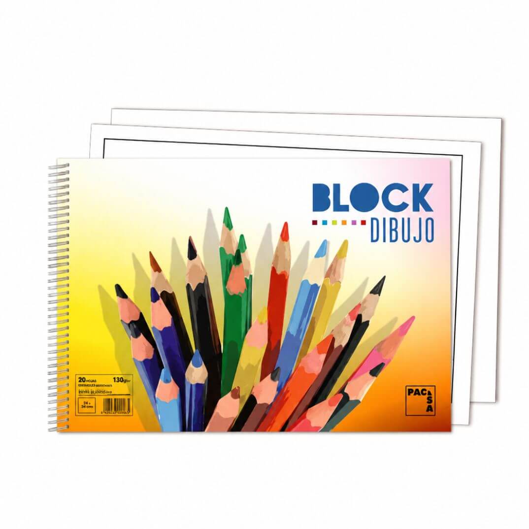Bloc de dibujo Colours 130g 20h Pacsa