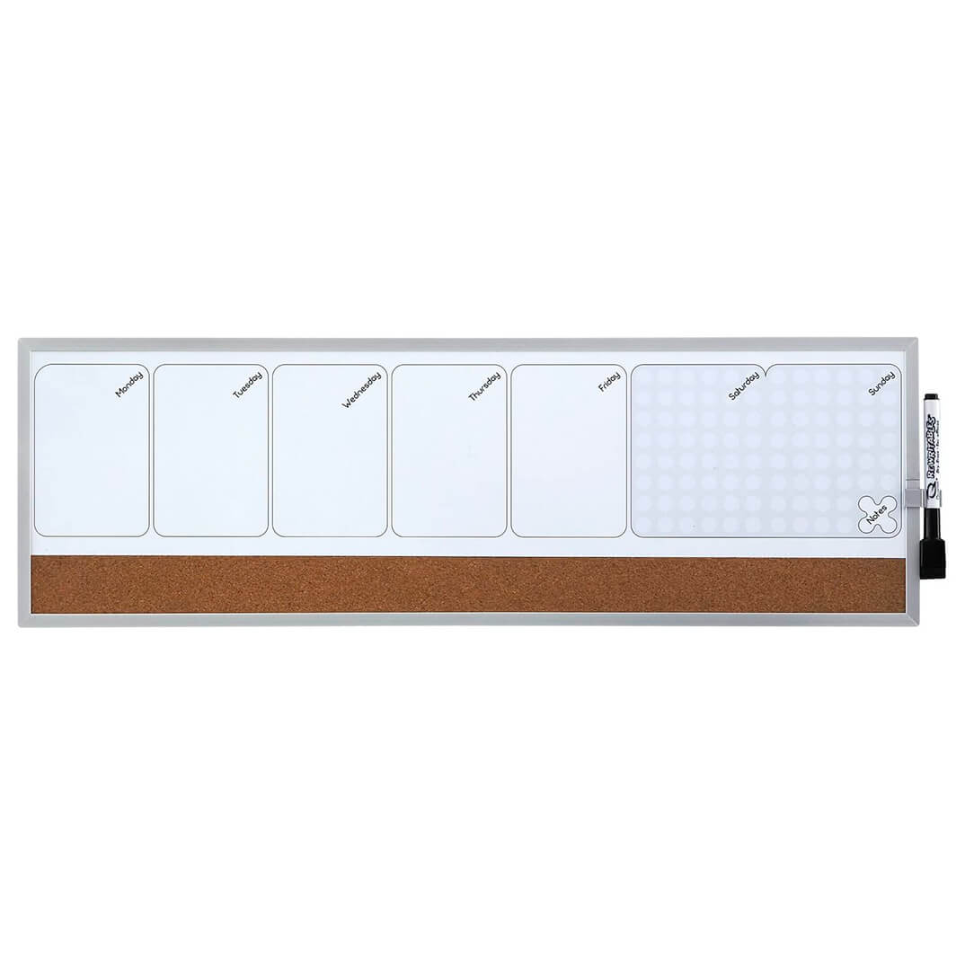 Pissarra organitzadora magnètica i suro 585x190mm