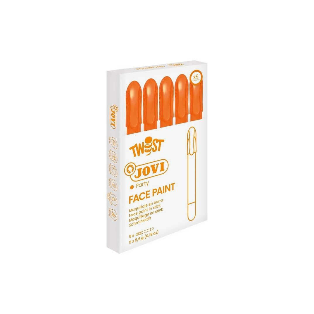 Pack 5 Barra maquillaje Jovi twist make up naranja