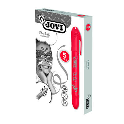 Pack 5 Barra maquillatge Jovi twist makeup vermell