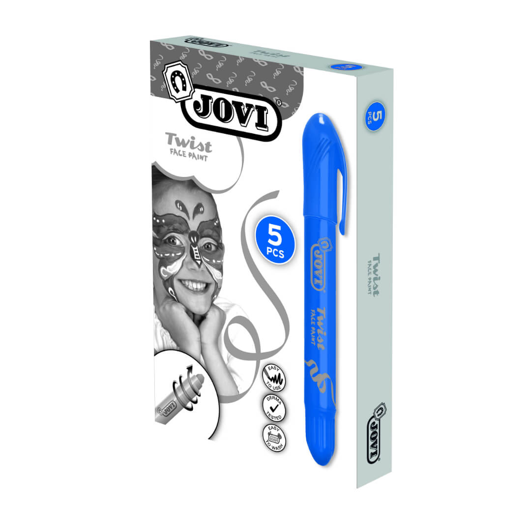 Pack 5 Barra maquillaje Jovi twist make up azul
