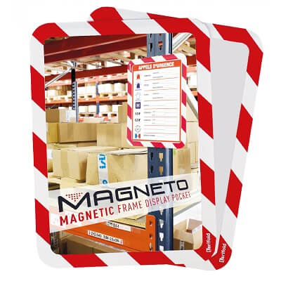 Pack 2 marcs magneto vermell/blanc dors magnètic