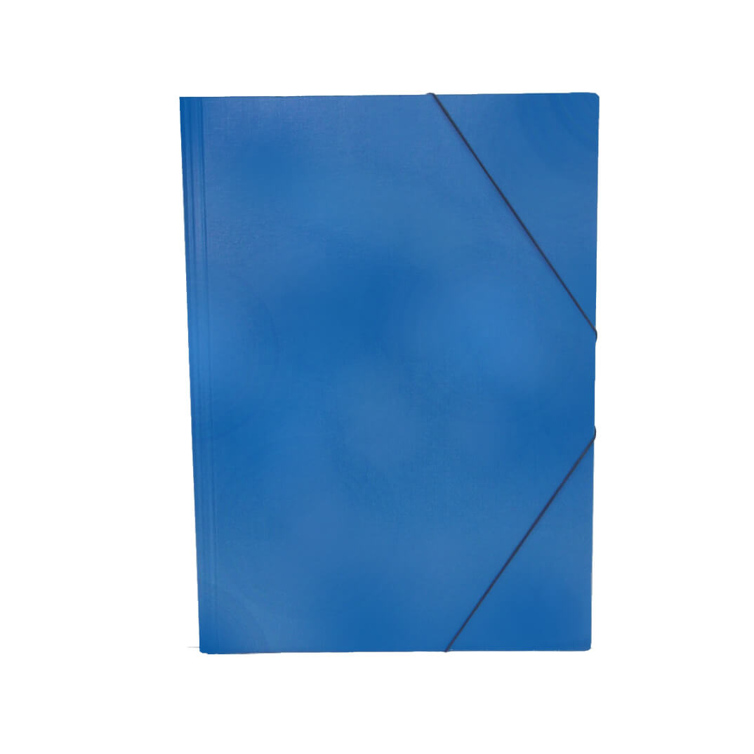 Carpeta cartró gofrada Foli blava