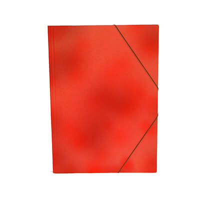 Carpeta cartón gofrada Folio roja