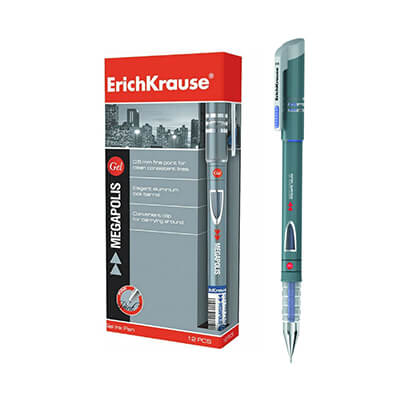 Bolígrafo tinta gel Erich Krause Megapolis azul