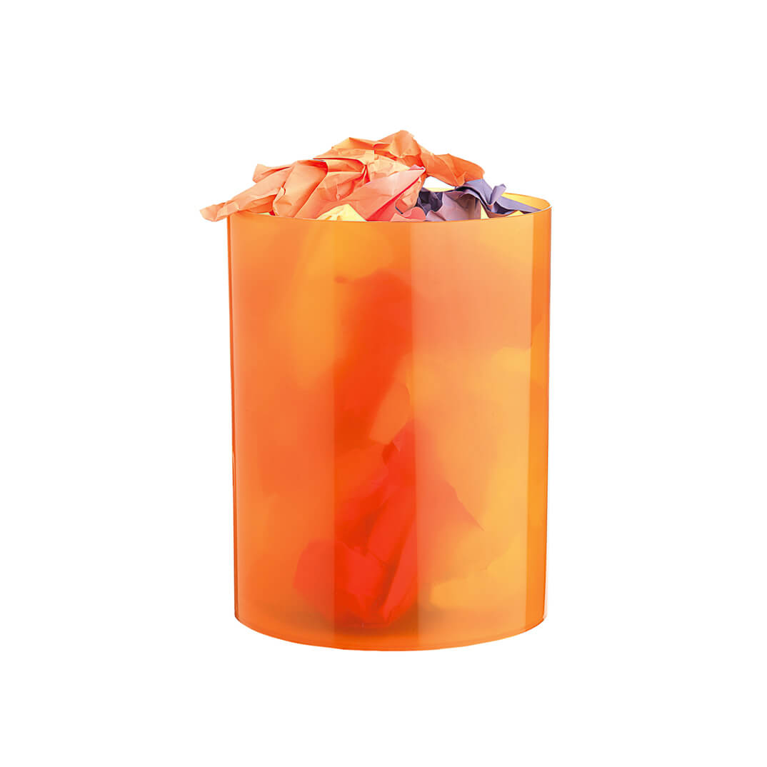 Papelera Archivo 2000 18 litros naranja traslúcida