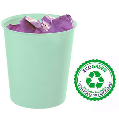 Paperera Archivo 2000 Ecogreen 18l verd pastel