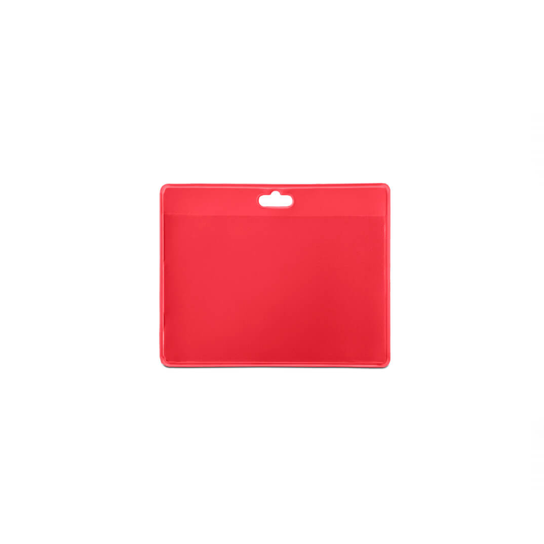 Pack 30 fundas identificación PVC rojo 103x82,5mm
