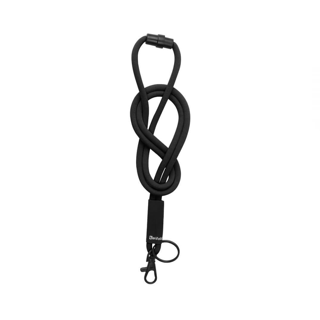 Cordón textil anilla/mosquet  negro 5mmx46cm (10u)