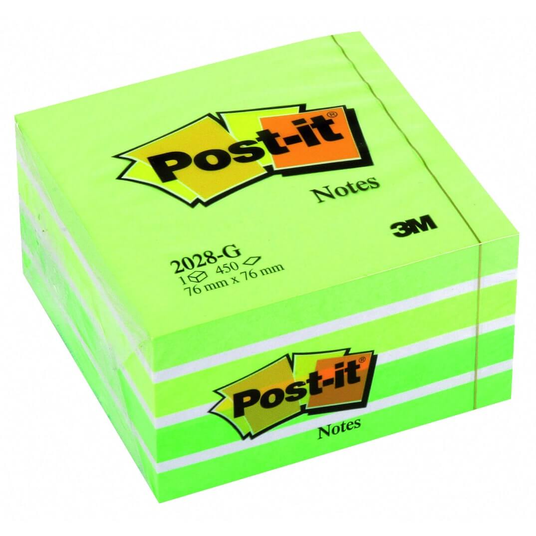 Bloc notas POST-IT® 2028G 76x76 verde pastel