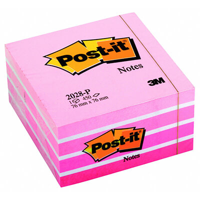 Bloc notas POST-IT® 2028P 76x76 rosa pastel