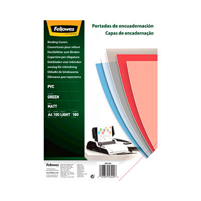 Tapa opaca de plástico A4 verde (100u)
