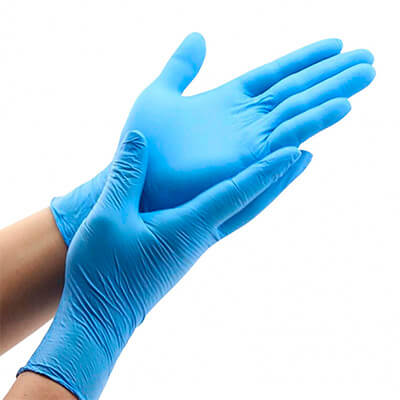 Caixa 100 guants nitril color blau talla XL