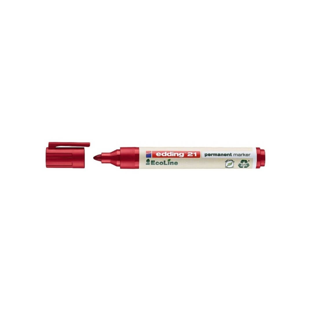 Rotulador permanente edding ecoline 21 rojo
