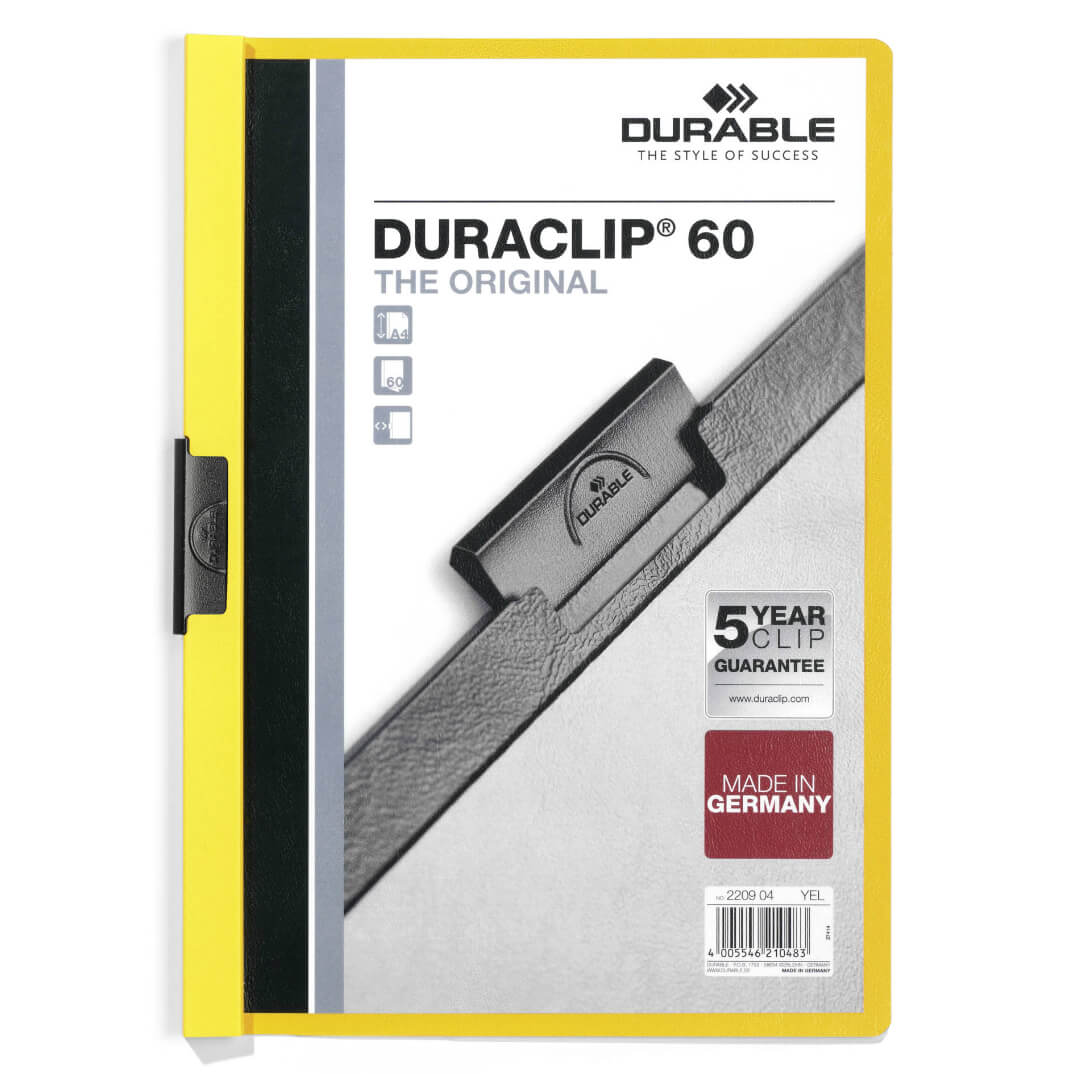Carpeta Duraclip A4 60 hojas color amarillo