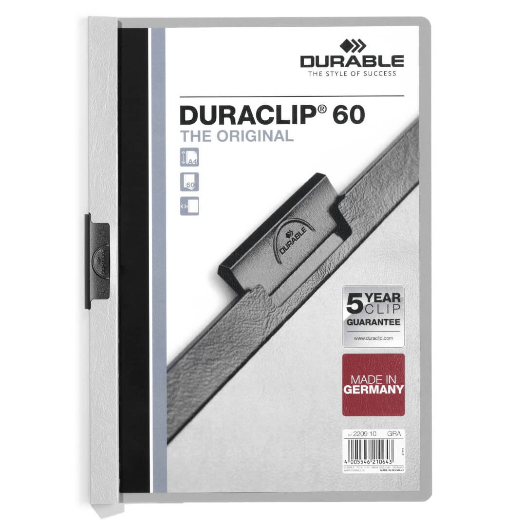 Carpeta Duraclip A4 60 fulls color gris