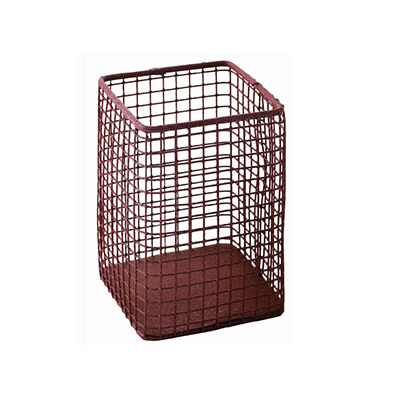 Cubilete portalapices cuadrado rojo