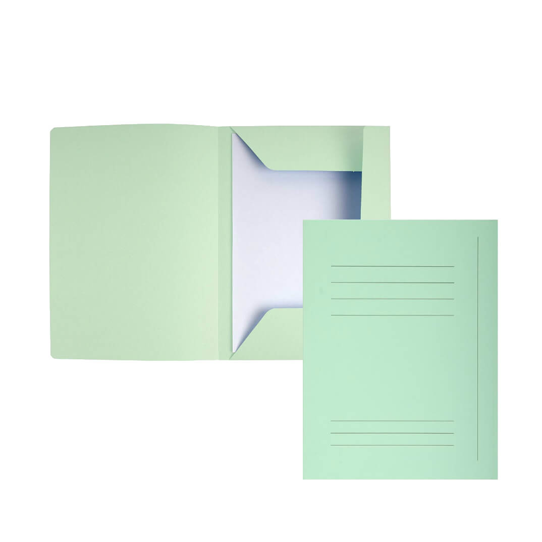 Subcarpeta 3 solapas Jura color verde (pack 50)