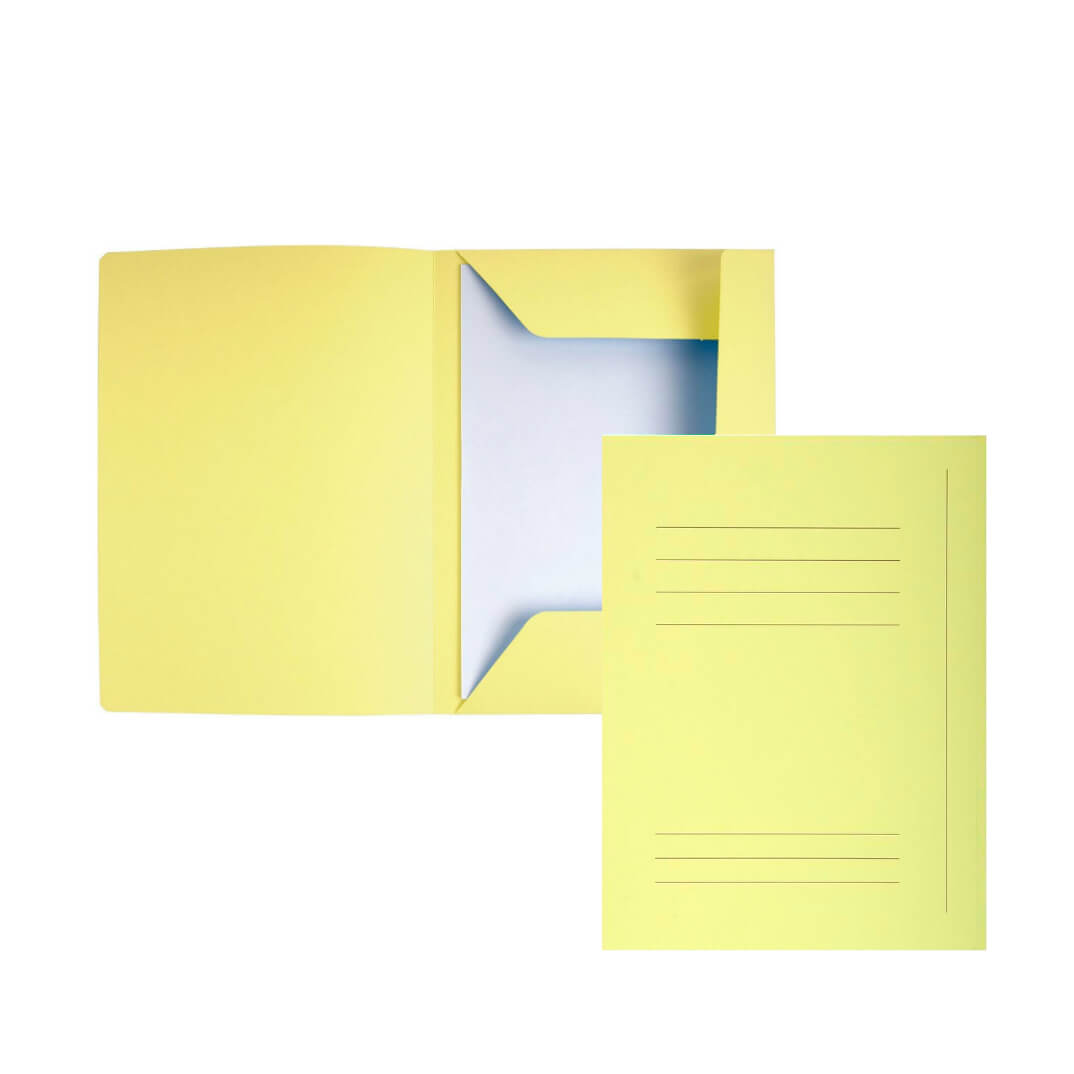 Subcarpeta 3 solapas Jura color amarillo (pack 50)
