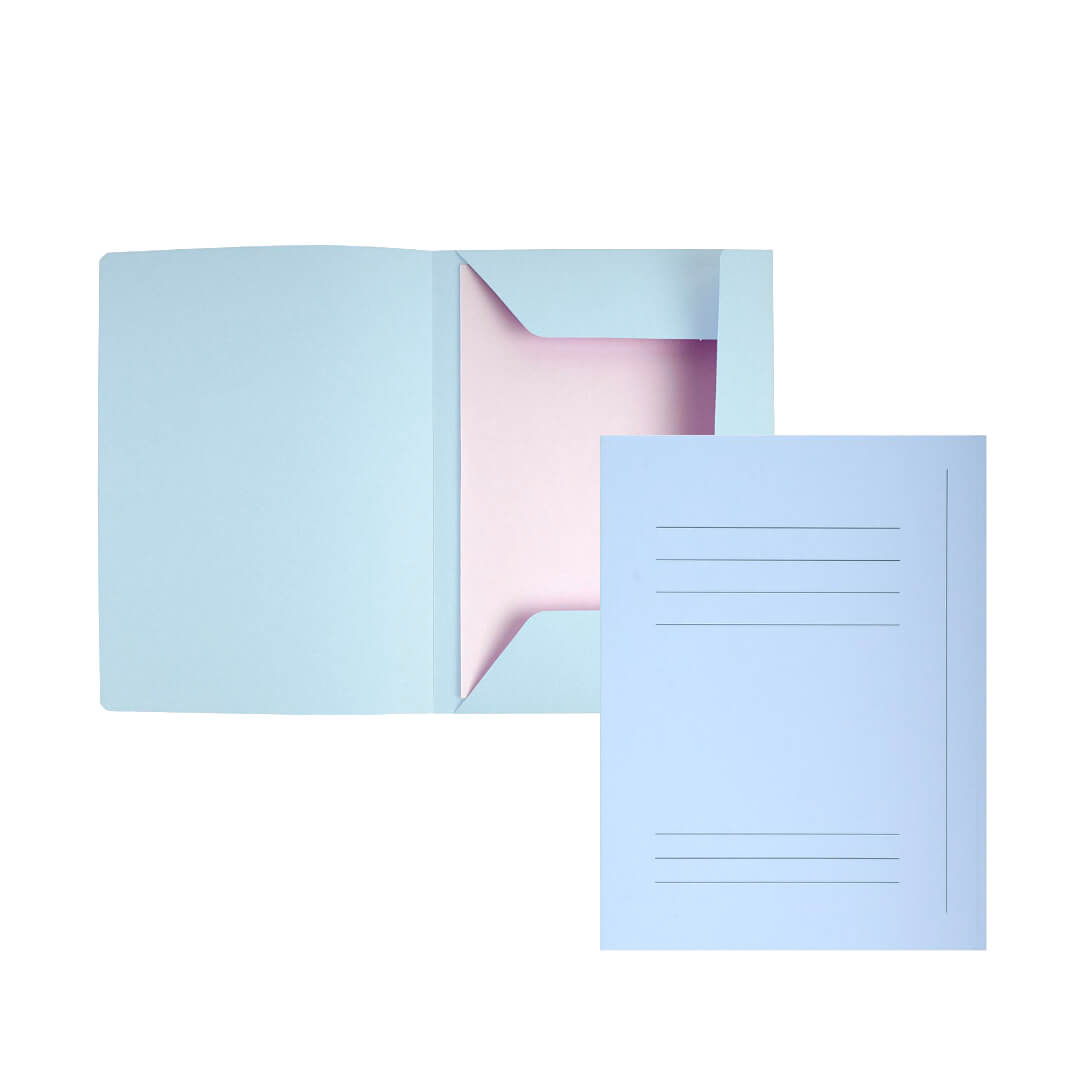 Subcarpeta 3 solapas Jura color azul (pack 50)