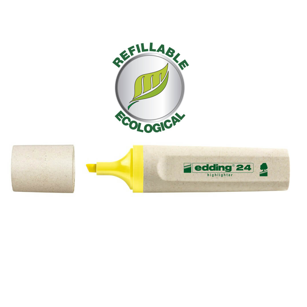 Rotulador fluorescente edding ecoline 24 amarillo