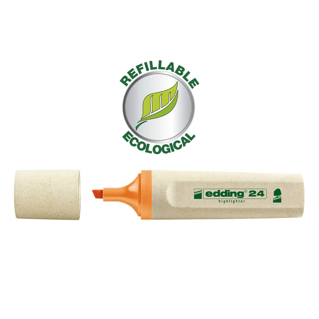 Rotulador fluorescente edding ecoline 24 naranja