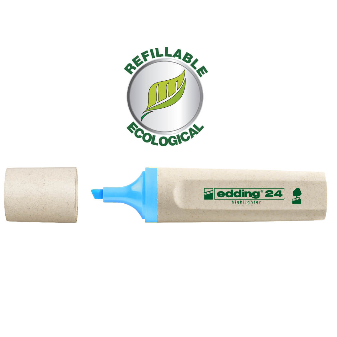 Rotulador fluorescente edding ecoline 24 azul