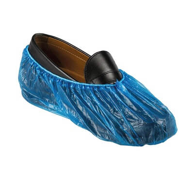 Cobre sabates plàstic blau d'un sol ús (100u)