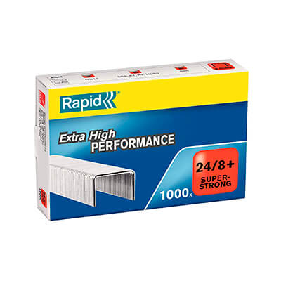 Grapas Rapid Super Strong 24/8+ galv. (c/ 1000)