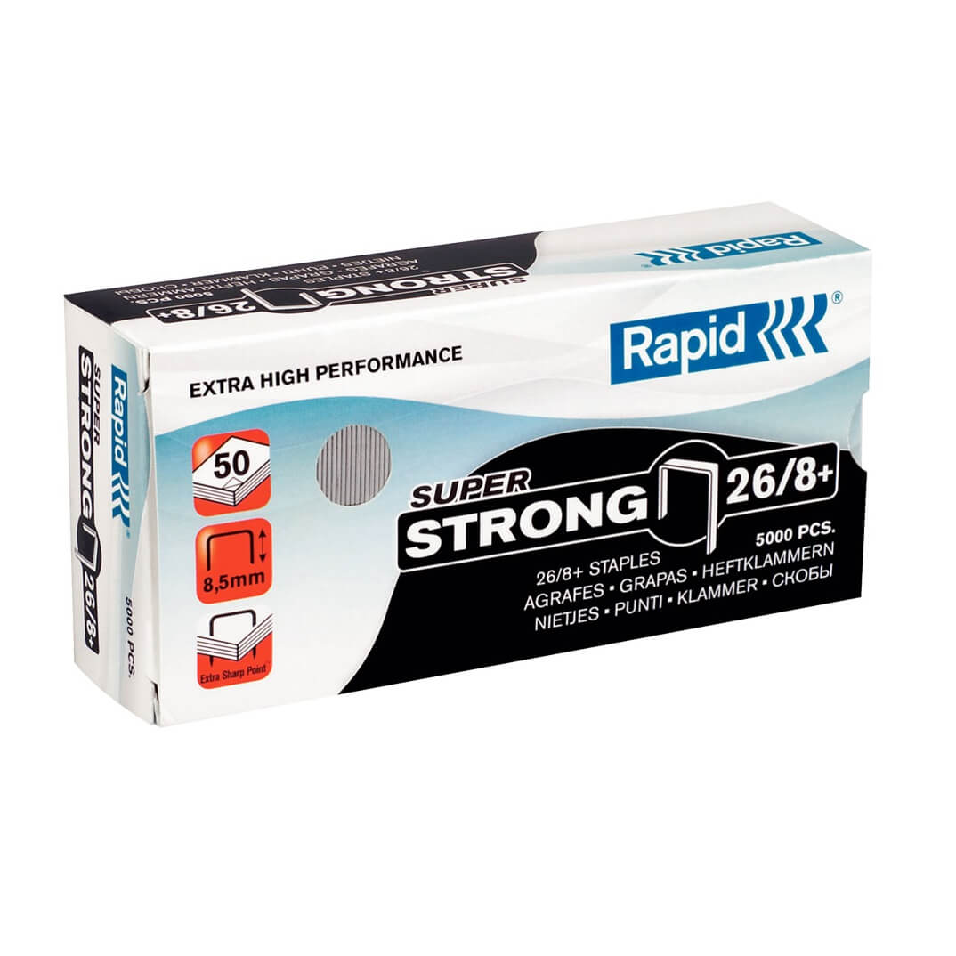 Grapas Rapid Super Strong 26/8+ galv. (c/ 5000)