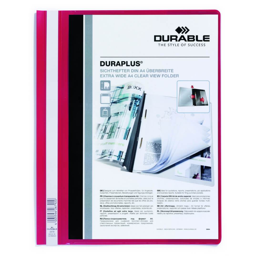 Carpeta de fastener Duraplus rojo