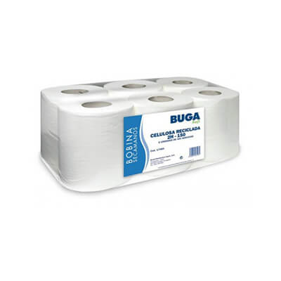 Bobina de paper eixugamans reciclat (pack 6)