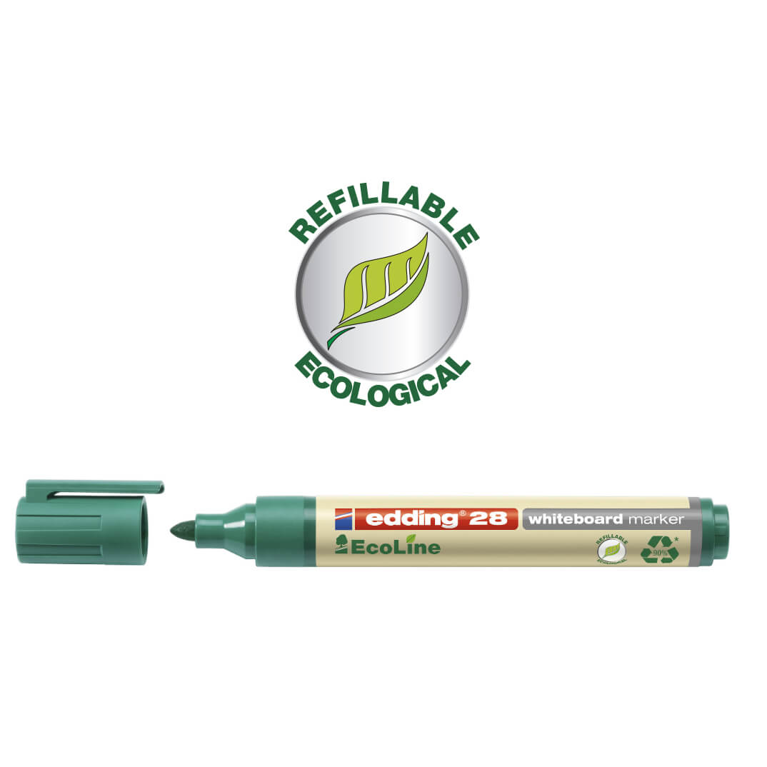 Rotulador pizarra blanca edding ecoline 28 verde