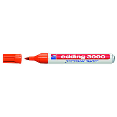 Rotulador edding 3000 naranja
