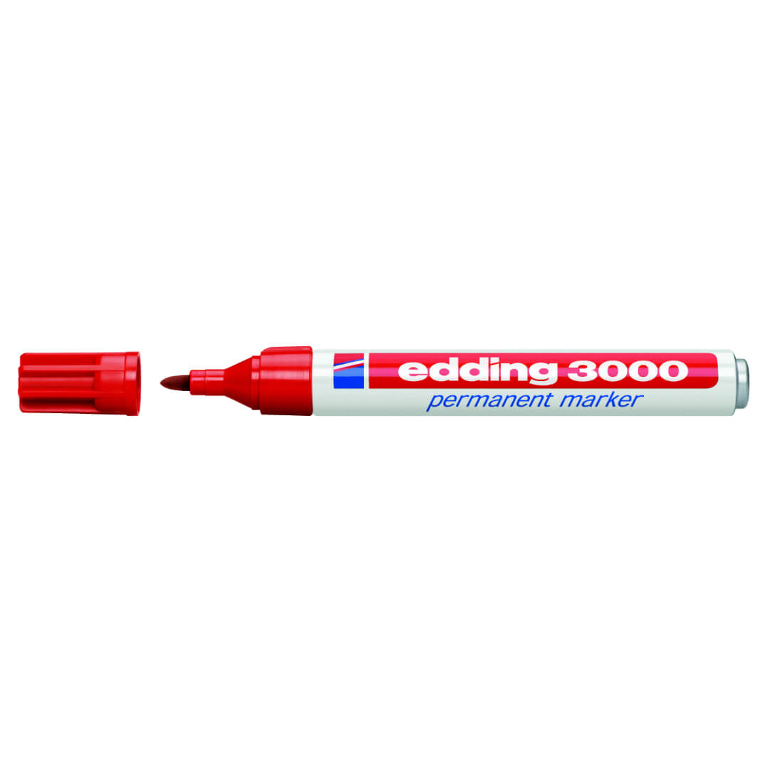 Rotulador edding 3000 rojo