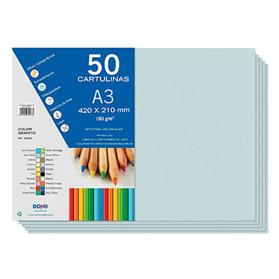 Cartolina A3 180g granit (pack 50)