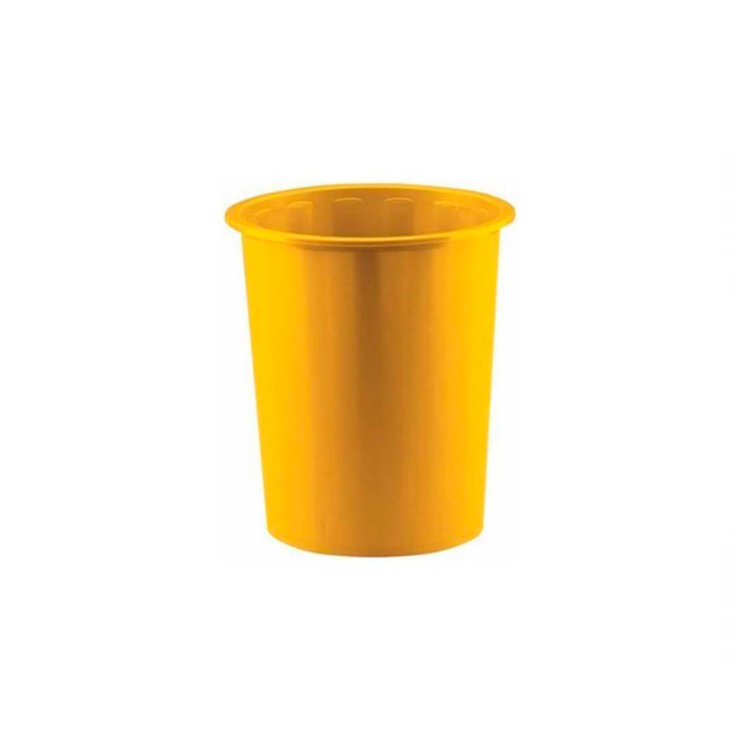 Papelera plástico 14 litros amarilla