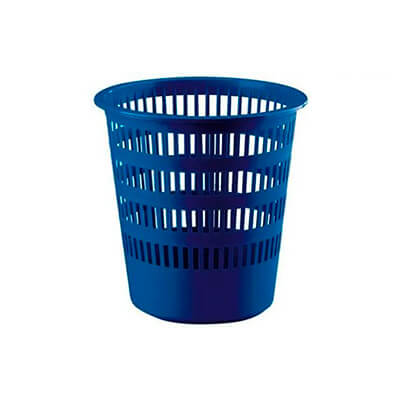 Papelera de rejilla 12 litros azul