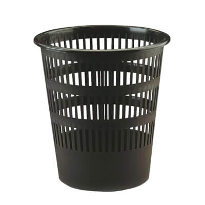 Paperera de reixeta 12 litres negra