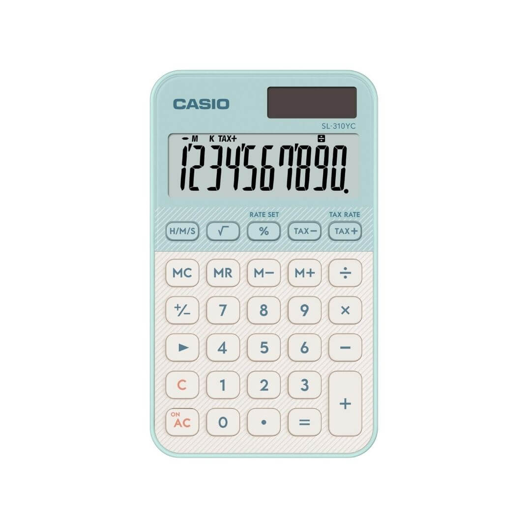 Calculadora de butxaca Casio SL-310YC-LG blau p.