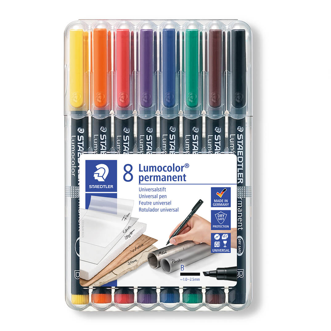 Estuche 8 rotuladores Staedtler LUMOCOLOR® gruesos
