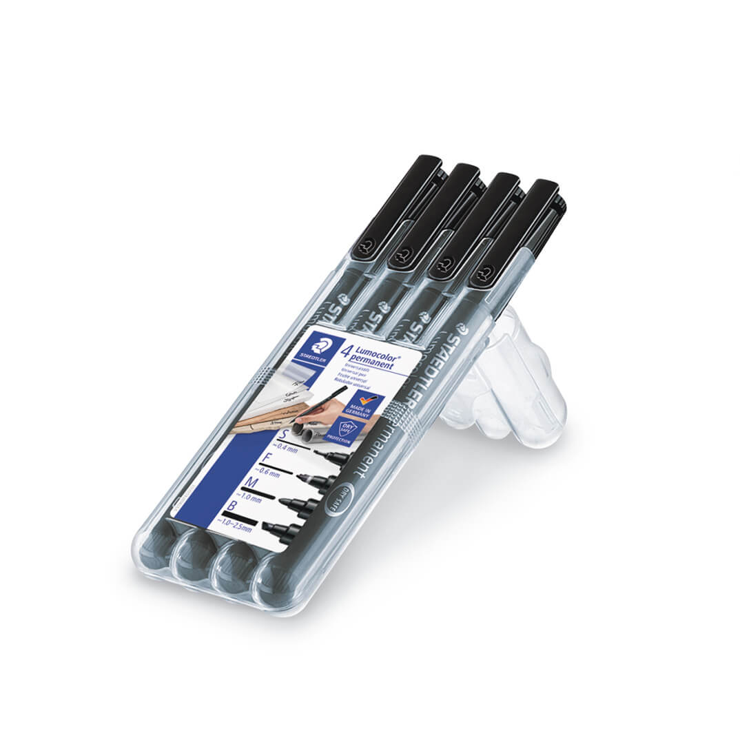 4 rotuladores Staedtler LUMOCOLOR® 319 negro